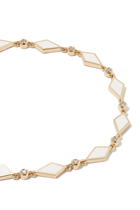 Mosaic Bracelet, 18k Yellow Gold & Diamonds, Enamel